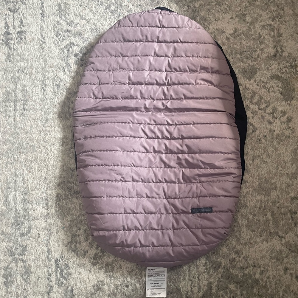Padded Lavender infant car seat cover